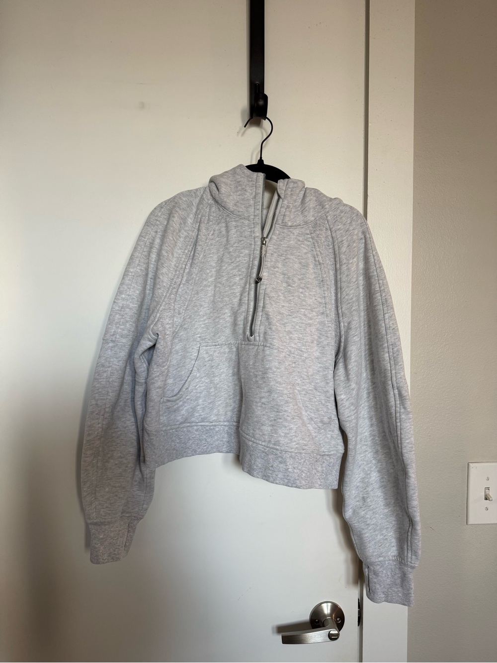 lululemon athletica Light Gray Half-Zip Hoodie
